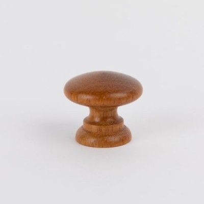 Knob style A 30mm iroko lacquered wooden knob